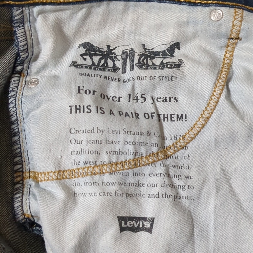 Levi Strauss 541 Waterless Dark Wash Men size 46/30 - Picture 4 of 6